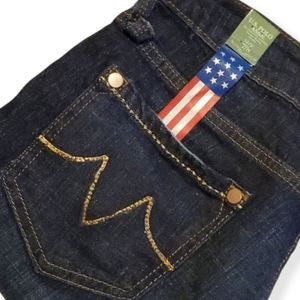 U.S. Polo Assn.🇺🇸Cropped Dark Rinse Denim Stretch  Jeans, Size 7/8 NWT